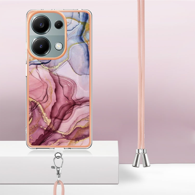 Electroplating Marble Dual-side IMD Phone Case with Lanyard