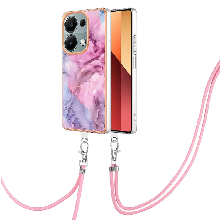 Electroplating Marble Dual-side IMD Phone Case with Lanyard