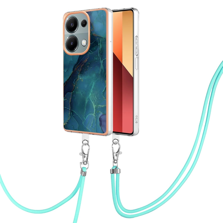 Electroplating Marble Dual-side IMD Phone Case with Lanyard