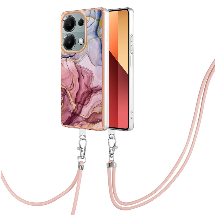 Electroplating Marble Dual-side IMD Phone Case with Lanyard