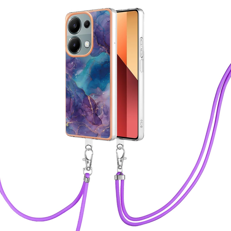 Electroplating Marble Dual-side IMD Phone Case with Lanyard