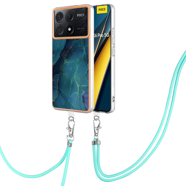 Electroplating Marble Dual-side IMD Phone Case with Lanyard