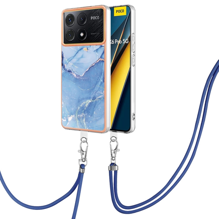 Electroplating Marble Dual-side IMD Phone Case with Lanyard
