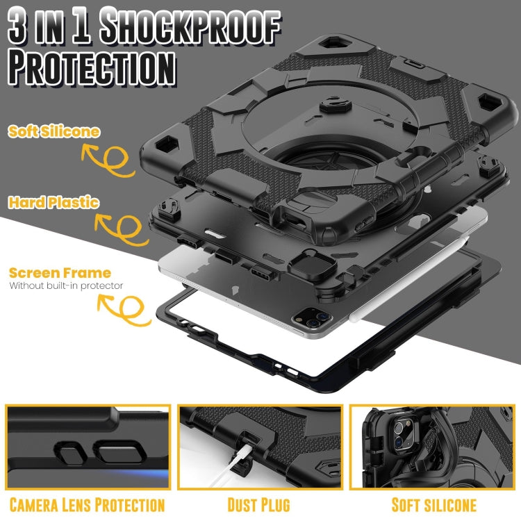 Spider Rotation Handle Silicone Hybrid PC Tablet Case, For iPad Pro 11 2022 / 2021 / 2020