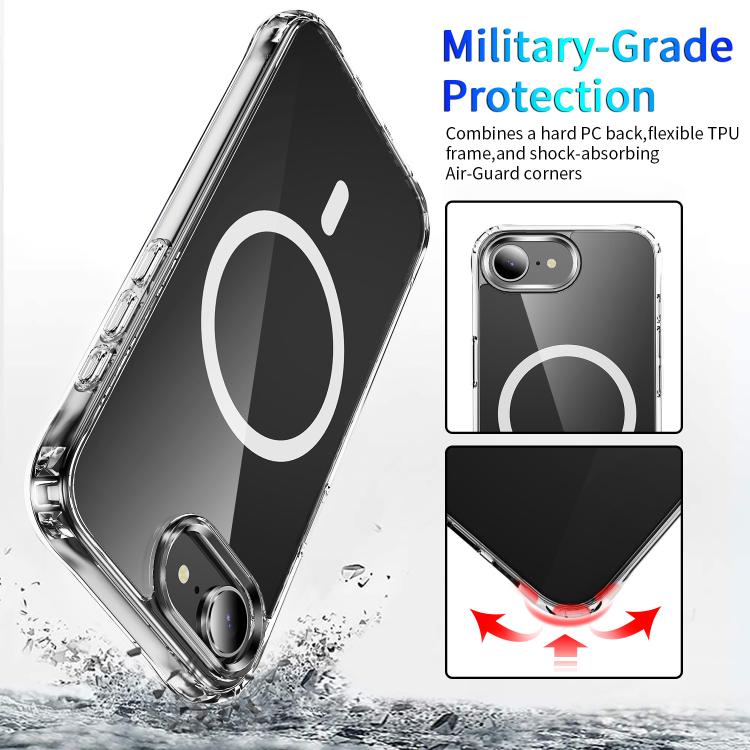 Four Corner Airbags MagSafe Magnetic Phone Case, For iPhone 16e, For iPhone 16 Pro Max, For iPhone 16 Pro, For iPhone 16 Plus, For iPhone 16, For iPhone 15 Pro Max, For iPhone 15 Pro, For iPhone 15 Plus, For iPhone 15