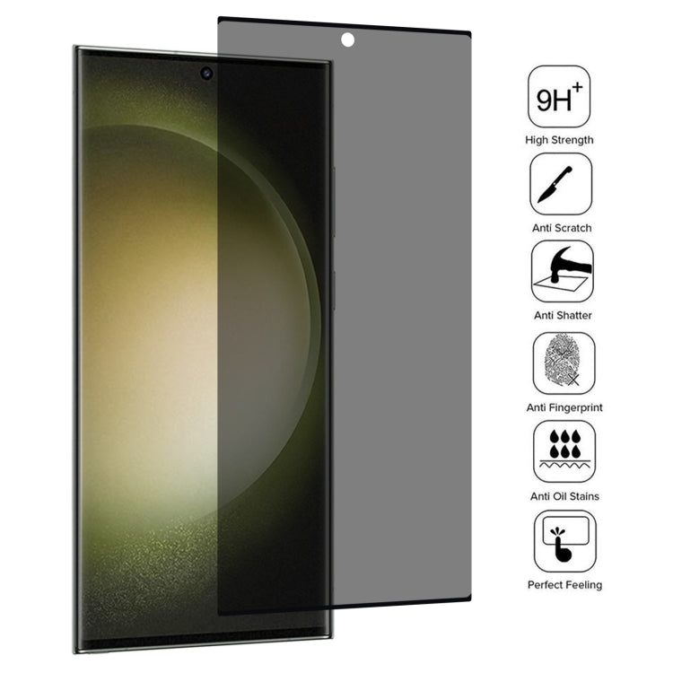 Ultrathin 3D Curved Edge Privacy Tempered Glass Film, Support Unlock
