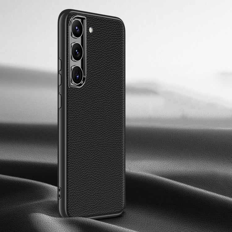 Litchi Texture Genuine Leather Phone Case, For Samsung Galaxy S23 Ultra 5G, For Samsung Galaxy S23 5G, For Samsung Galaxy S22 Ultra 5G, For Samsung Galaxy S22+ 5G, For Samsung Galaxy S22 5G