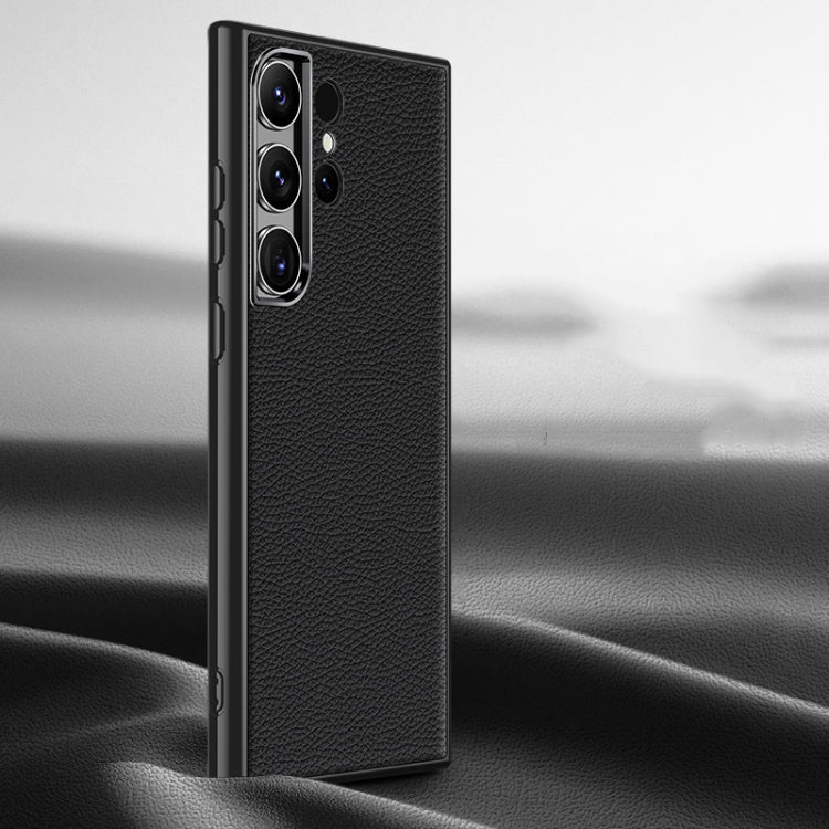 Litchi Texture Genuine Leather Phone Case, For Samsung Galaxy S23 Ultra 5G, For Samsung Galaxy S23 5G, For Samsung Galaxy S22 Ultra 5G, For Samsung Galaxy S22+ 5G, For Samsung Galaxy S22 5G