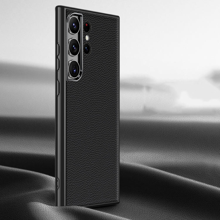 Litchi Texture Genuine Leather Phone Case, For Samsung Galaxy S23 Ultra 5G, For Samsung Galaxy S23 5G, For Samsung Galaxy S22 Ultra 5G, For Samsung Galaxy S22+ 5G, For Samsung Galaxy S22 5G