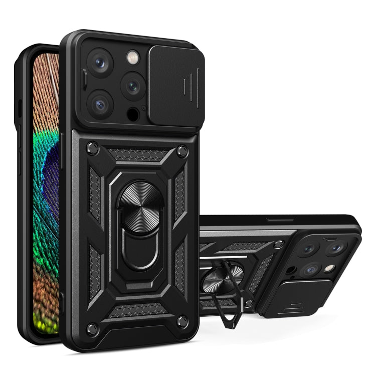 Sliding Camera Cover Phone Case For iPhone 16 Plus 16 15 Pro PU TPU PC
