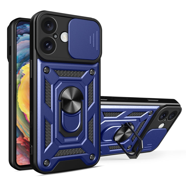 Sliding Camera Cover Phone Case For iPhone 16 Plus 16 15 Pro PU TPU PC
