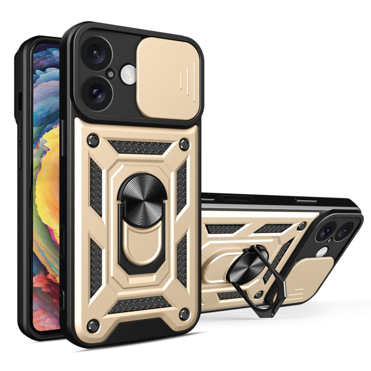 Sliding Camera Cover Phone Case For iPhone 16 Plus 16 15 Pro PU TPU PC