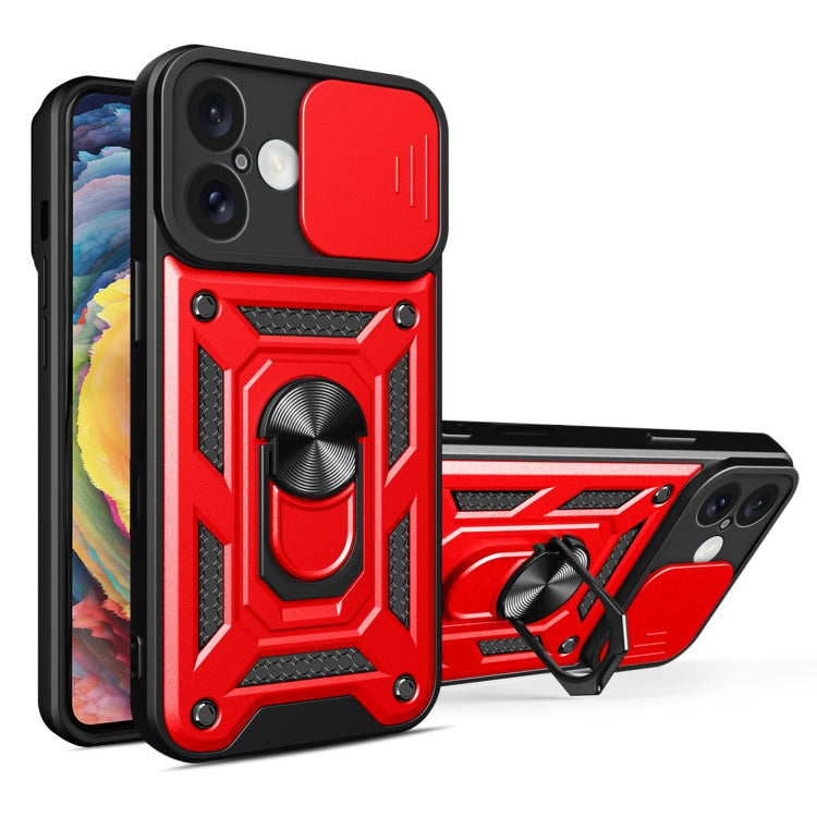 Sliding Camera Cover Phone Case For iPhone 16 Plus 16 15 Pro PU TPU PC