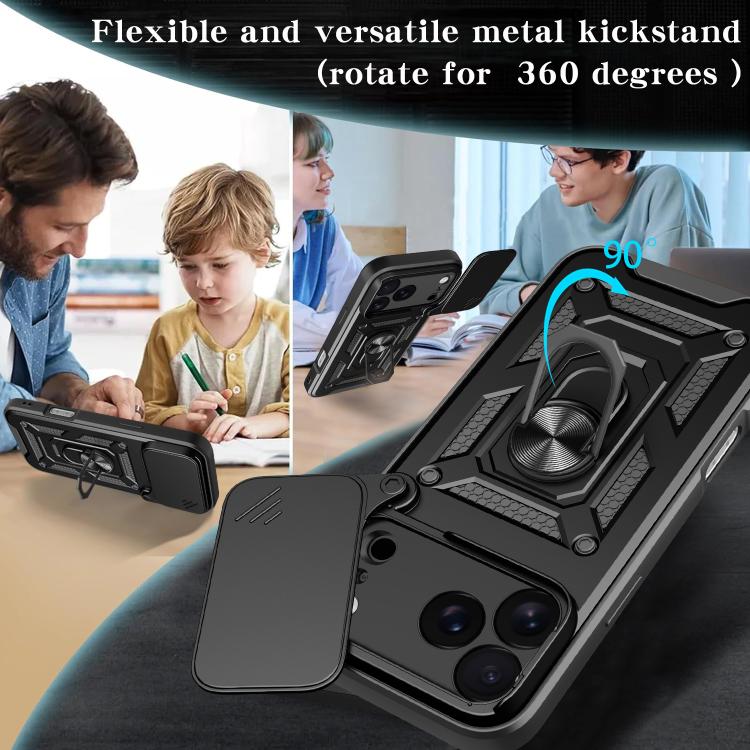 Sliding Camera Cover Design TPU+PC Phone Case, For iPhone 16e, For iPhone 16 Pro Max, For iPhone 16 Pro