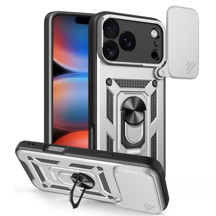 Sliding Camera Cover Design TPU+PC Phone Case, For iPhone 16e, For iPhone 16 Pro Max, For iPhone 16 Pro