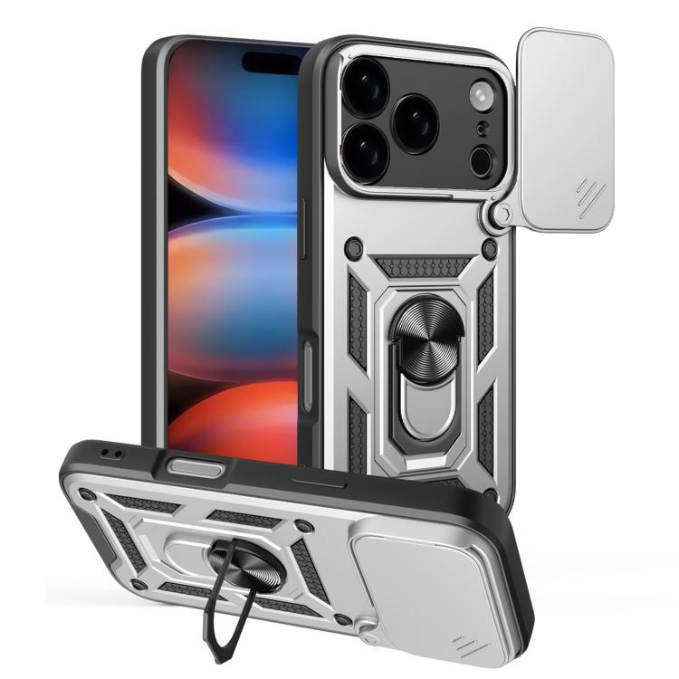 Sliding Camera Cover Design TPU+PC Phone Case, For iPhone 16 Plus, For iPhone 16, For iPhone 15 Pro Max