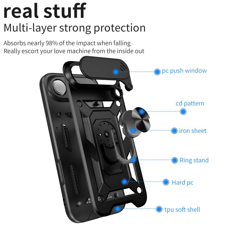Sliding Camera Cover Design TPU+PC Phone Case, For iPhone 16 Plus, For iPhone 16, For iPhone 15 Pro Max