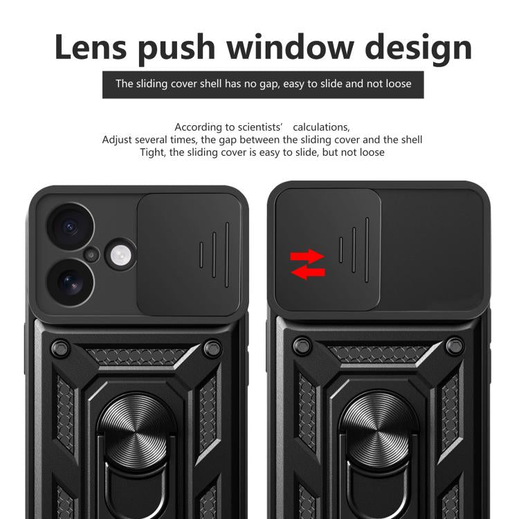 Sliding Camera Cover Design TPU+PC Phone Case, For iPhone 16 Plus, For iPhone 16, For iPhone 15 Pro Max
