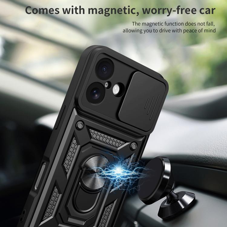 Sliding Camera Cover Design TPU+PC Phone Case, For iPhone 16 Plus, For iPhone 16, For iPhone 15 Pro Max