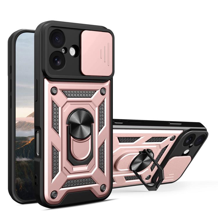 Sliding Camera Cover Design TPU+PC Phone Case, For iPhone 16 Plus, For iPhone 16, For iPhone 15 Pro Max