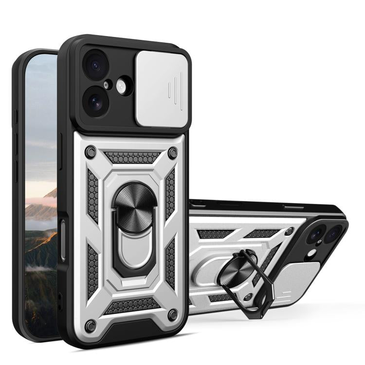 Sliding Camera Cover Design TPU+PC Phone Case, For iPhone 16 Plus, For iPhone 16, For iPhone 15 Pro Max