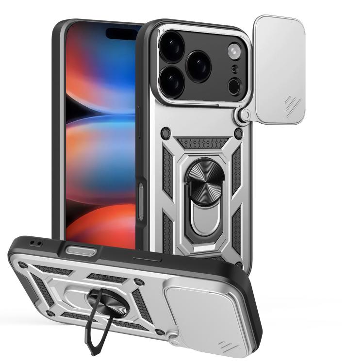 Sliding Camera Cover Design TPU+PC Phone Case, For iPhone 16e, For iPhone 16 Pro Max, For iPhone 16 Pro
