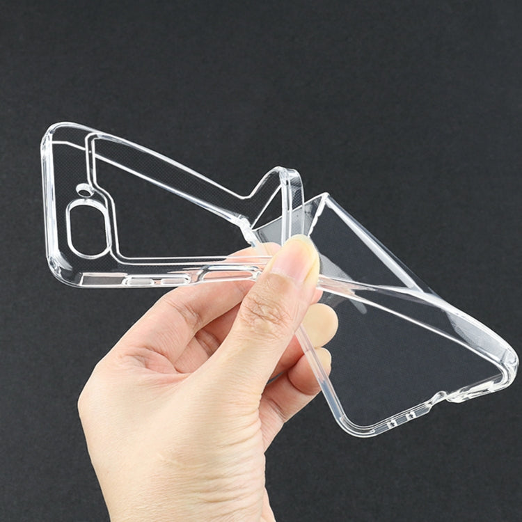 Coque de protection antichoc transparente en TPU avec charnière et airbag pour Samsung Galaxy Z Flip5