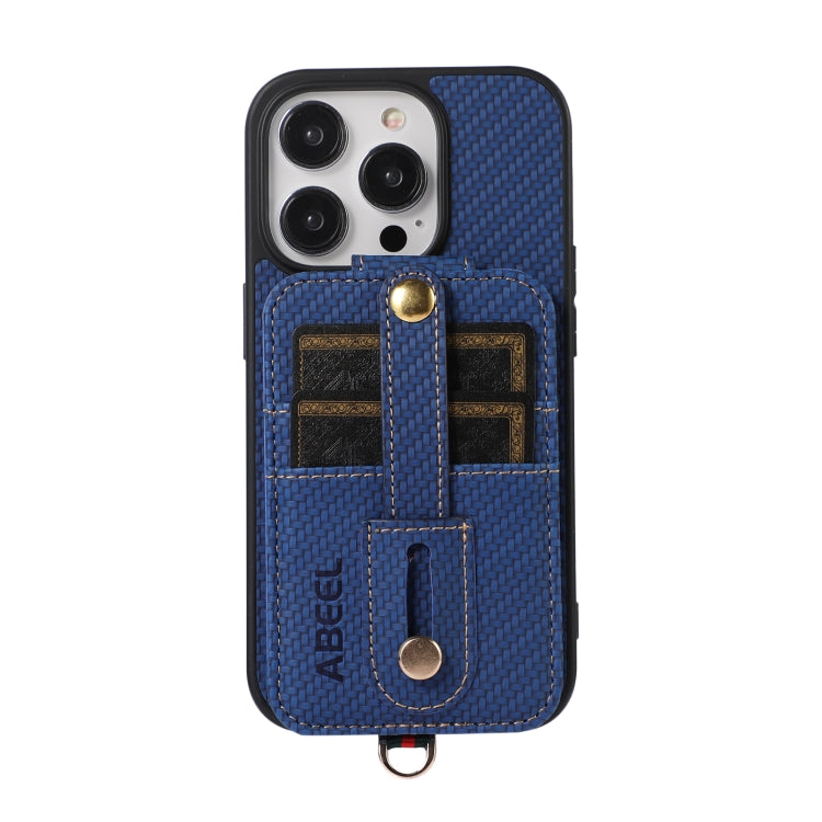 ABEEL Carbon Fiber RFID Card Holder Phone Case, For iPhone 15 Pro Max, For iPhone 15 Pro, For iPhone 14 Pro, For iPhone 14 Pro Max, For iPhone 13 Pro Max, For iPhone 13 Pro