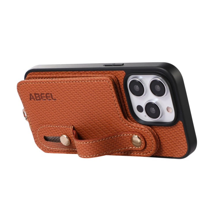 ABEEL Carbon Fiber RFID Card Holder Phone Case, For iPhone 14 Pro, For iPhone 15 Pro Max, For iPhone 15 Pro, For iPhone 14 Pro Max, For iPhone 13 Pro Max, For iPhone 13 Pro