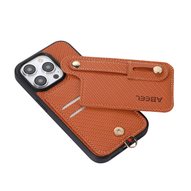 ABEEL Carbon Fiber RFID Card Holder Phone Case, For iPhone 14 Pro, For iPhone 15 Pro Max, For iPhone 15 Pro, For iPhone 14 Pro Max, For iPhone 13 Pro Max, For iPhone 13 Pro