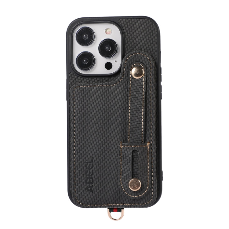 ABEEL Carbon Fiber RFID Card Holder Phone Case, For iPhone 15 Pro Max, For iPhone 14 Pro, For iPhone 14 Pro Max, For iPhone 15 Pro, For iPhone 13 Pro Max, For iPhone 13 Pro