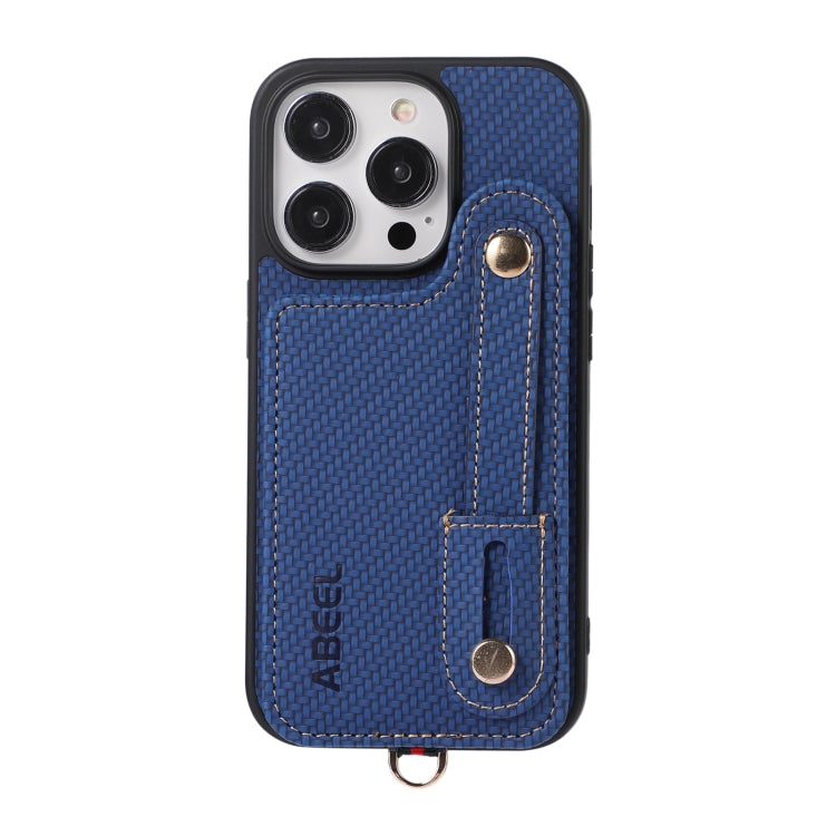 ABEEL Carbon Fiber RFID Card Holder Phone Case, For iPhone 15 Pro Max, For iPhone 14 Pro, For iPhone 14 Pro Max, For iPhone 15 Pro, For iPhone 13 Pro Max, For iPhone 13 Pro