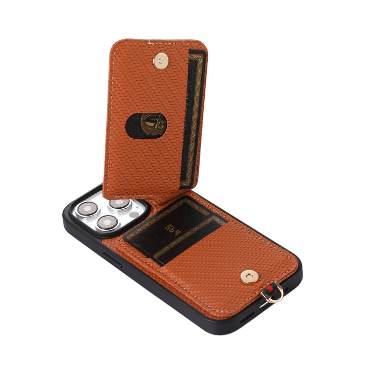 ABEEL Carbon Fiber RFID Card Holder Phone Case, For iPhone 15 Pro Max, For iPhone 14 Pro, For iPhone 14 Pro Max, For iPhone 15 Pro, For iPhone 13 Pro Max, For iPhone 13 Pro