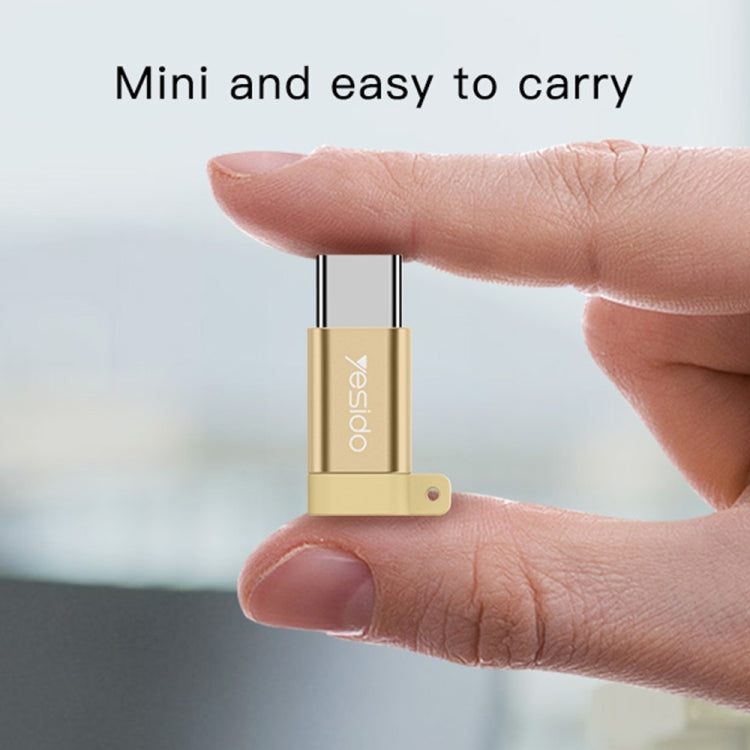 Yesido GS04 Type-C to Micro USB Mini Connector Adapter with Keychain