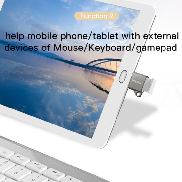 Yesido GS08 Type-C to USB 3.0 OTG Mini Connector Adapter with Keychain