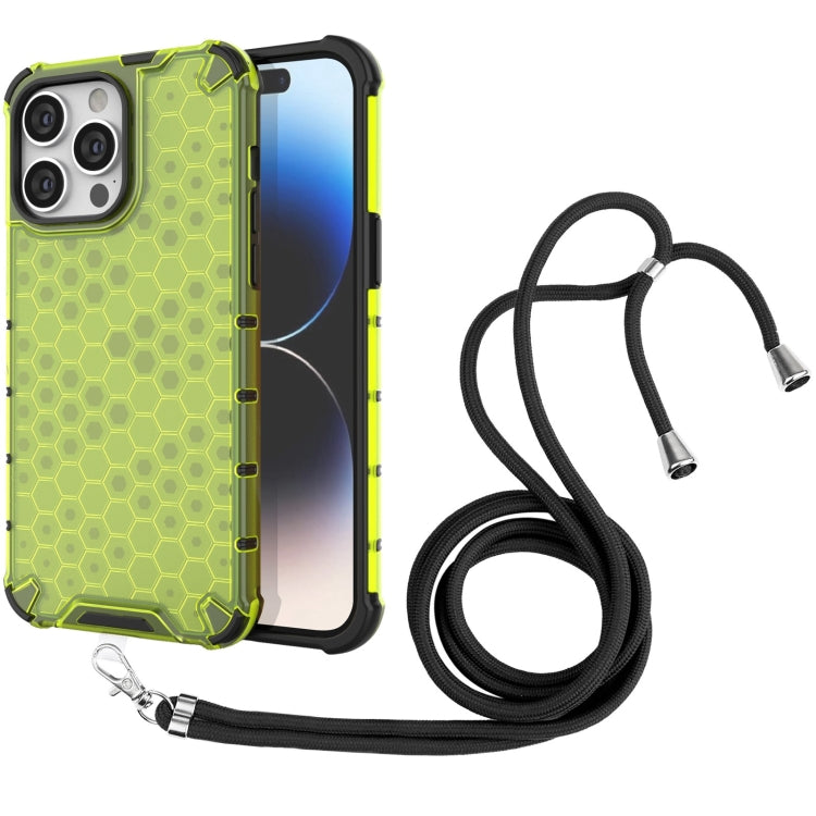 Lanyard Honeycomb Phone Case, For iPhone 15 Pro Max, For iPhone 15 Pro, For iPhone 15 Plus, For iPhone 15