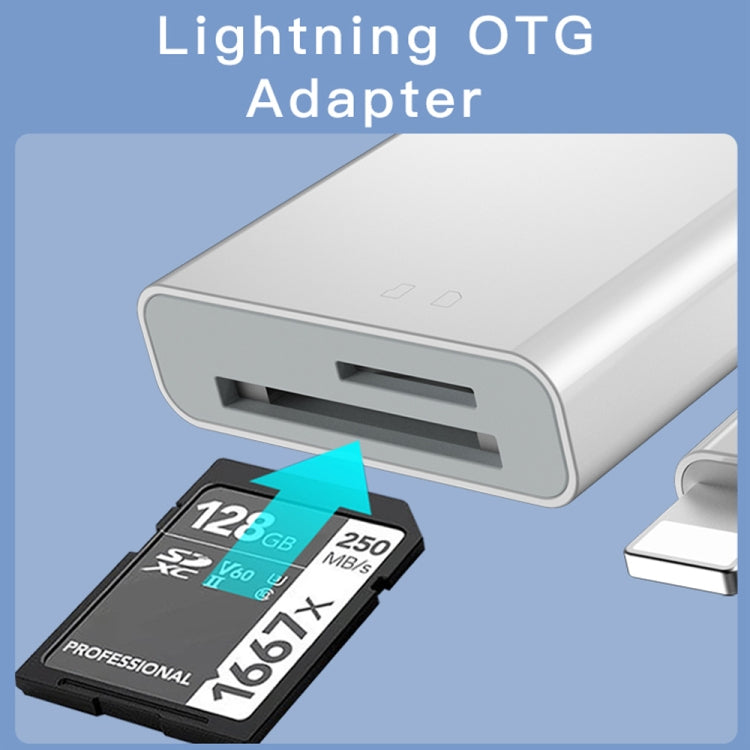 Yesido GS11 2 in 1 Multi-Function TF Card + SD Card to 8 Pin Converter Adapter