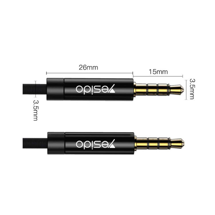 Yesido YAU15 3.5mm Male to 3.5mm Male Audio Cable, 2m