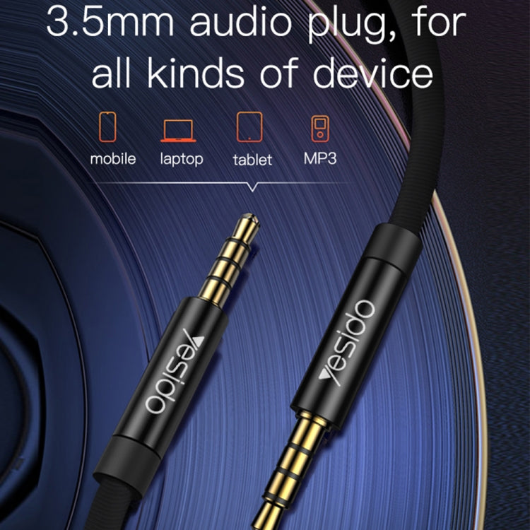 Yesido YAU15 3.5mm Male to 3.5mm Male Audio Cable, 2m