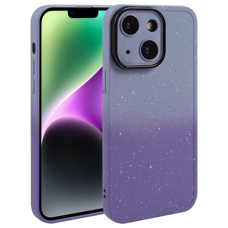 Gradient Starry Silicone Phone Case with Lens Film, For iPhone 14 Plus, For iPhone 15 Pro Max, For iPhone 14, For iPhone 15 Pro