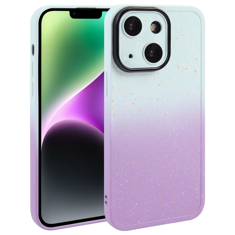 Gradient Starry Silicone Phone Case with Lens Film, For iPhone 14 Plus, For iPhone 15 Pro Max, For iPhone 14, For iPhone 15 Pro
