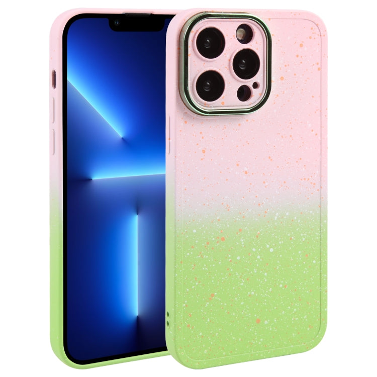 Gradient Starry Silicone Phone Case with Lens Film, For iPhone 13 Pro Max, For iPhone 13 Pro, For iPhone 13, For iPhone 12