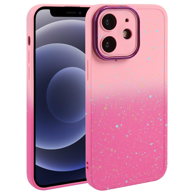 Gradient Starry Silicone Phone Case with Lens Film, For iPhone 13 Pro Max, For iPhone 13 Pro, For iPhone 13, For iPhone 12