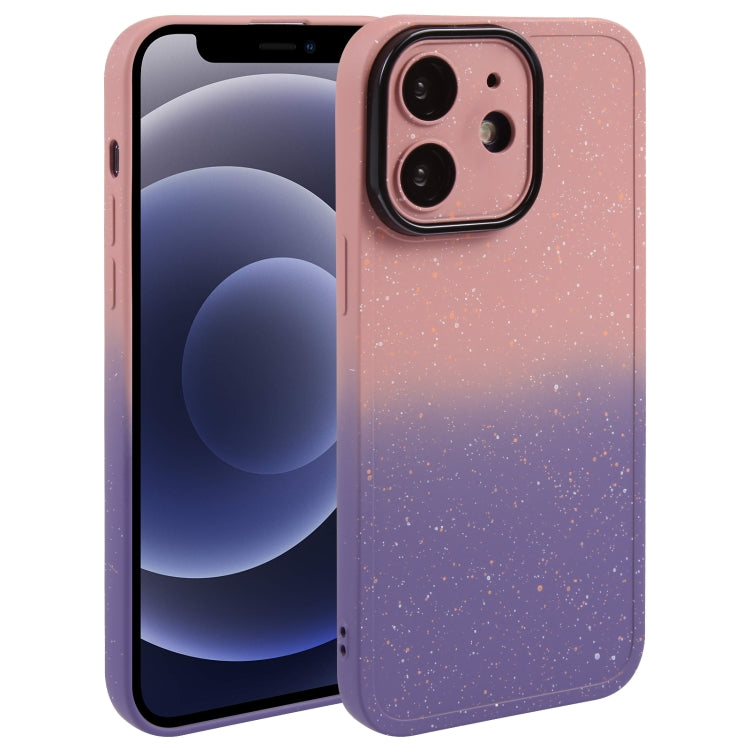 Gradient Starry Silicone Phone Case with Lens Film, For iPhone 13 Pro Max, For iPhone 13 Pro, For iPhone 13, For iPhone 12