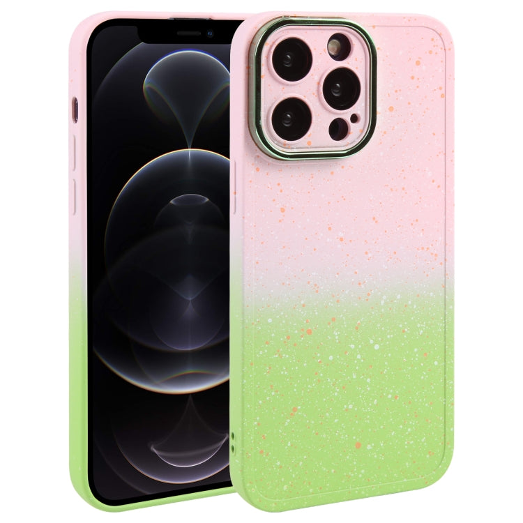 Gradient Starry Silicone Phone Case with Lens Film, For iPhone 12 Pro Max, For iPhone 12 Pro, For iPhone 11 Pro Max, For iPhone 11