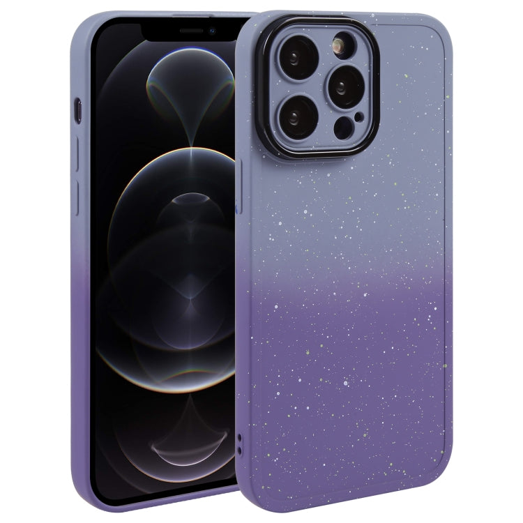Gradient Starry Silicone Phone Case with Lens Film, For iPhone 12 Pro Max, For iPhone 12 Pro, For iPhone 11 Pro Max, For iPhone 11