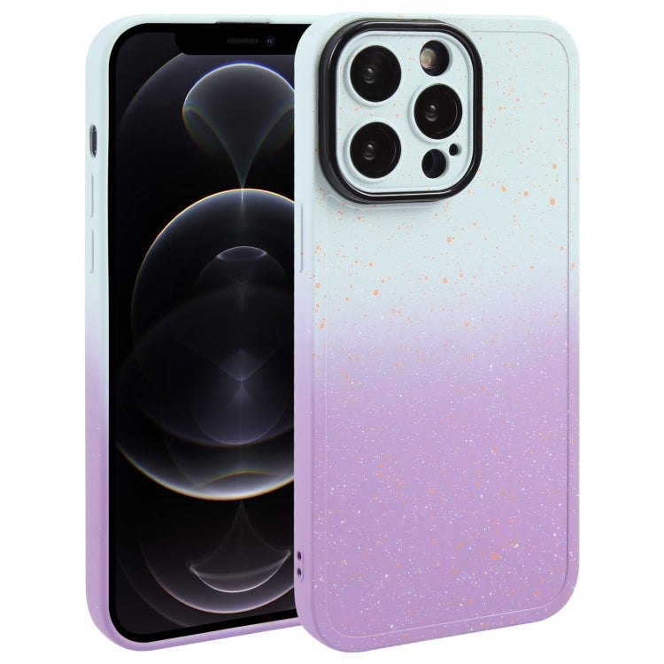 Gradient Starry Silicone Phone Case with Lens Film, For iPhone 12 Pro Max, For iPhone 12 Pro, For iPhone 11 Pro Max, For iPhone 11