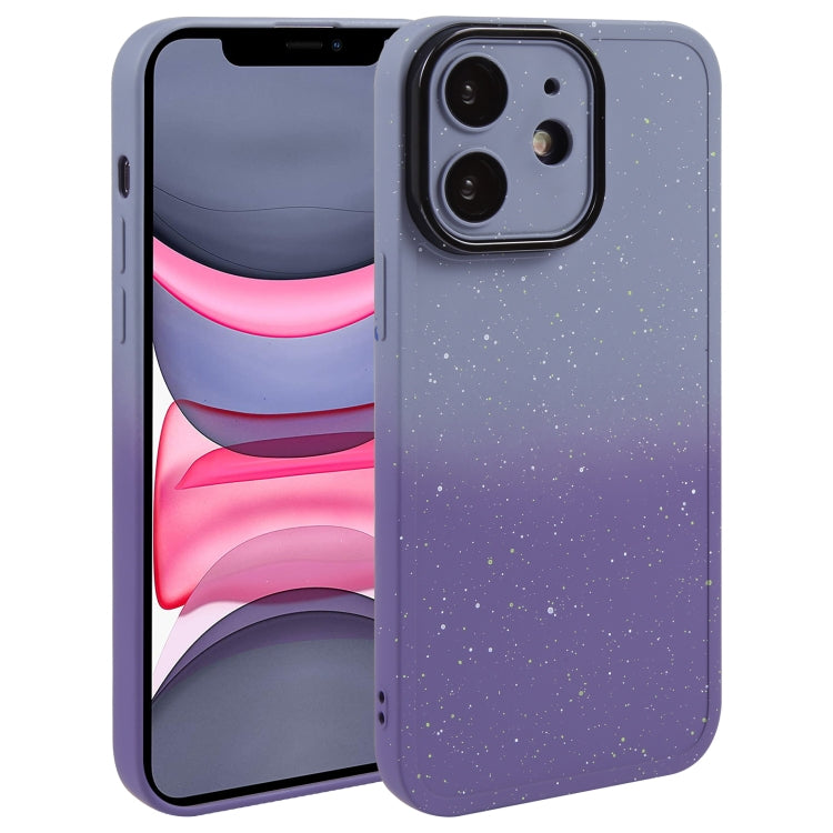 Gradient Starry Silicone Phone Case with Lens Film, For iPhone 12 Pro Max, For iPhone 12 Pro, For iPhone 11 Pro Max, For iPhone 11