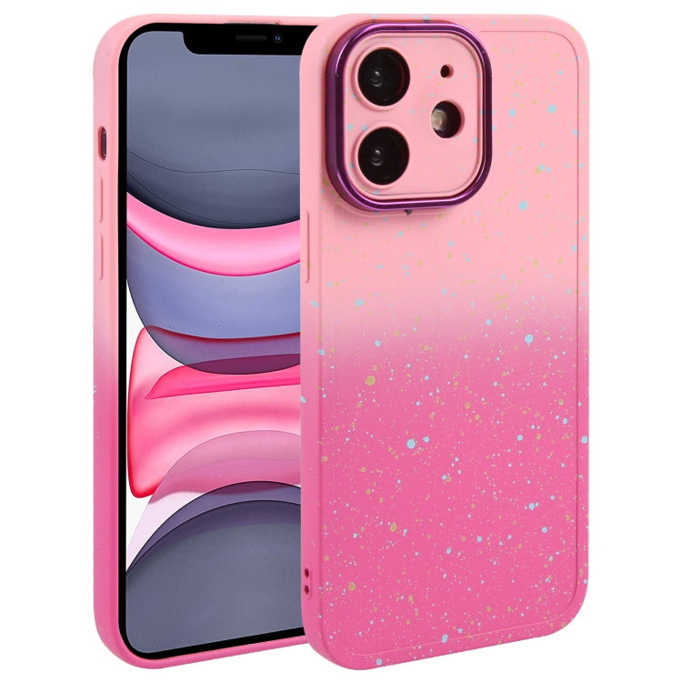 Gradient Starry Silicone Phone Case with Lens Film, For iPhone 12 Pro Max, For iPhone 12 Pro, For iPhone 11 Pro Max, For iPhone 11