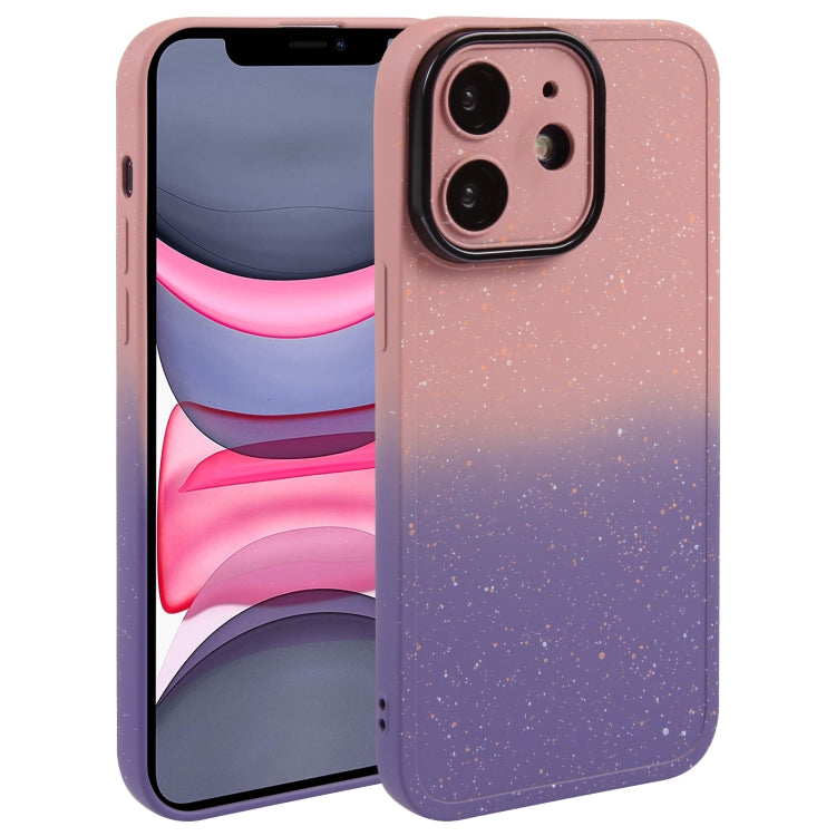 Gradient Starry Silicone Phone Case with Lens Film, For iPhone 12 Pro Max, For iPhone 12 Pro, For iPhone 11 Pro Max, For iPhone 11